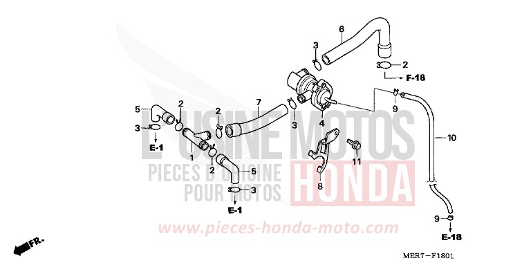 AIR INJECTION CONTROL VALVE (1) for CBF600N ABS QUASAR SILVER METALLIC (NHA48) from 2006